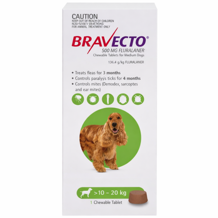 BRAVECTO FLURALANER 500MG(10-20KG)