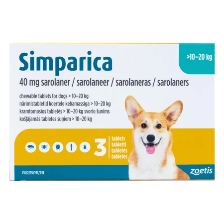Simparica (Sarolaner) Chewables For Dog 10-20kg